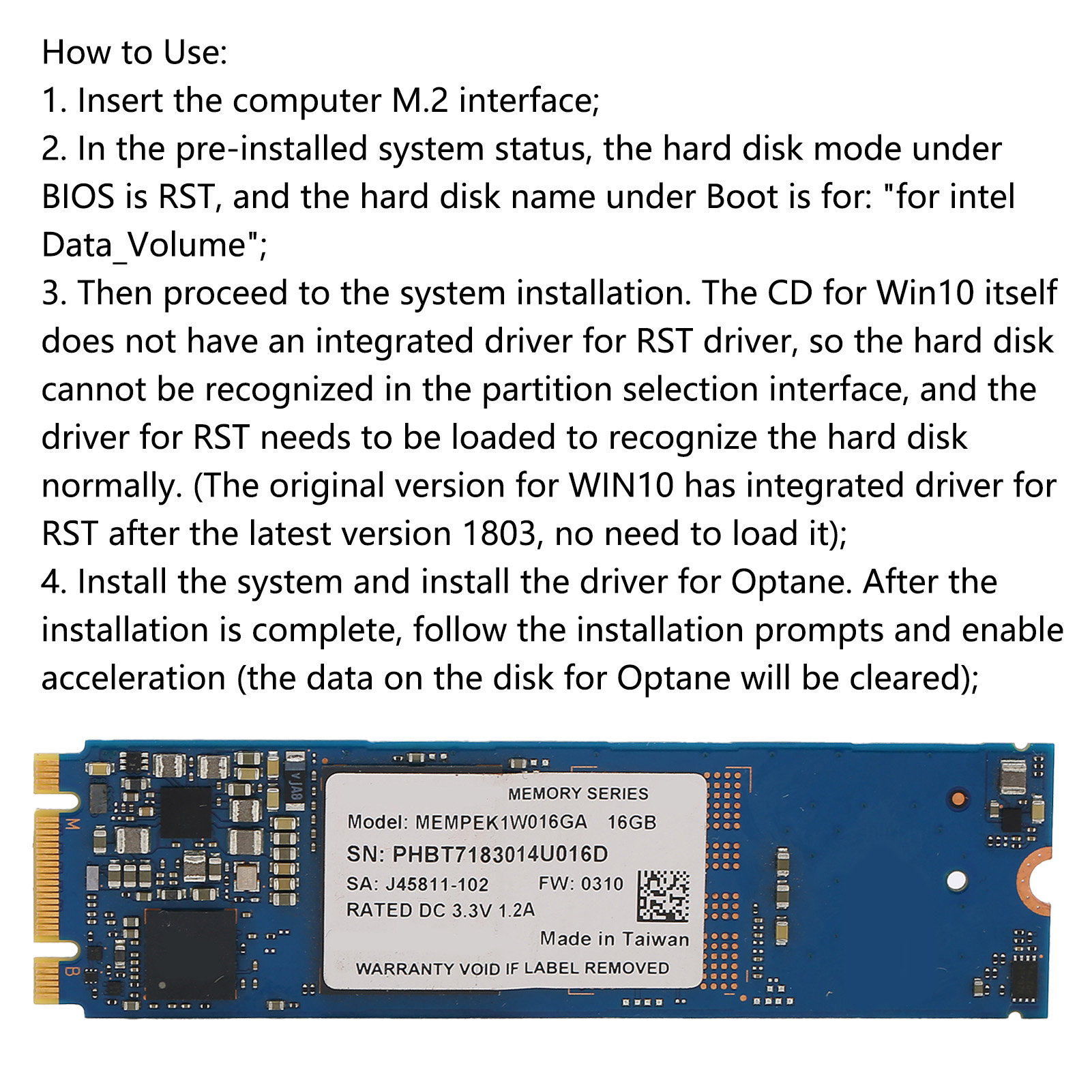 Mô-đun bộ nhớ Ổ cứng thể rắn PCI-e NVMe 3.0 X2 UEFI 64bit bền bỉ cho DIY
