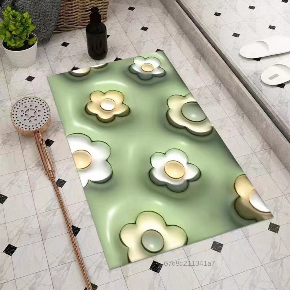 3D Cute Cartoon Floor Mat Quick-Drying Bathroom Floor Mats for Indoor Outdoor Entryway Entrance ABH-VN