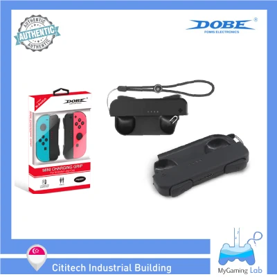 [SG Wholesaler] TNS-1729 DOBE Nintendo Switch Mini Charging Grip Set / Handle Grip Charger with Indicator Light for NS Joy-Con