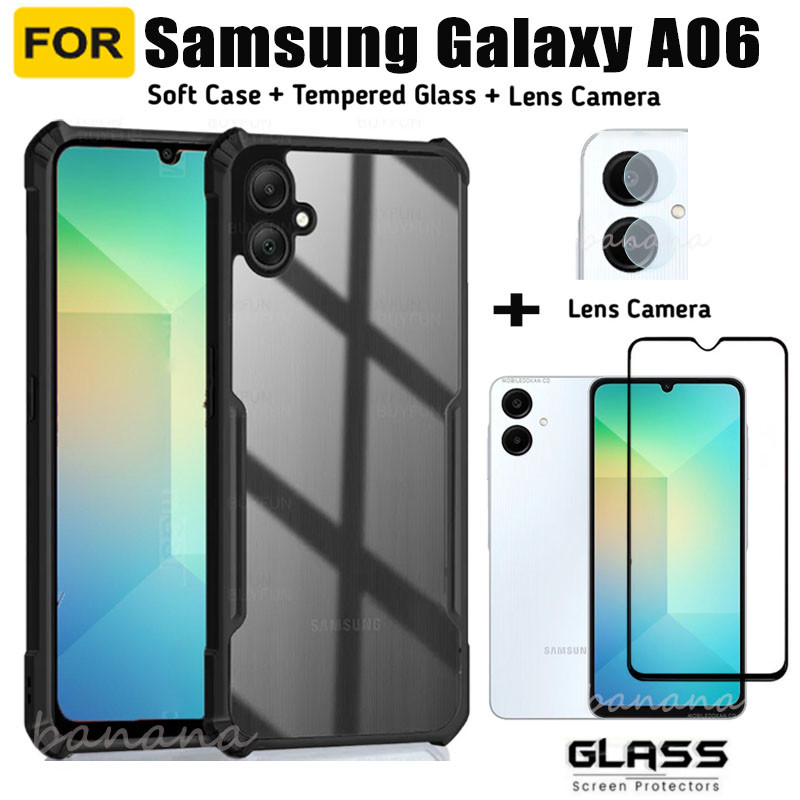 Samsung Galaxy Mobile Cover And Tempered Glass For Samsung A06