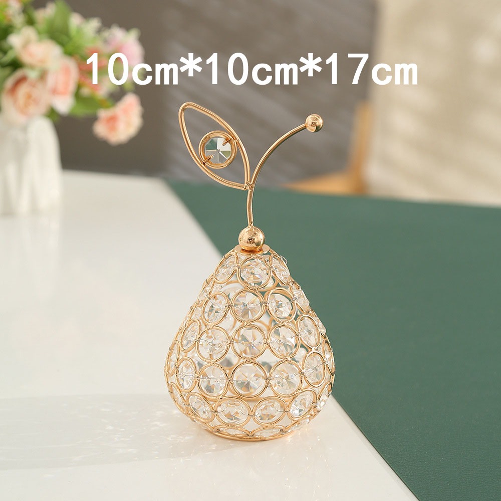 Crystal Pir / Nanas / Apel /Nampan kaca kristal Ornament Crystal Buah / Dekorasi Ruang Tamu Kristal