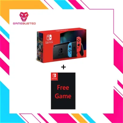 Nintendo Switch Console (Neon Jap - Gen2) with 1 Free Game - 1 Year Local Warranty
