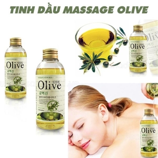 Tinh Dầu Massage Olive 170ml và Dụng cụ massage bóng lăn trị liệu 7 hạt bi
