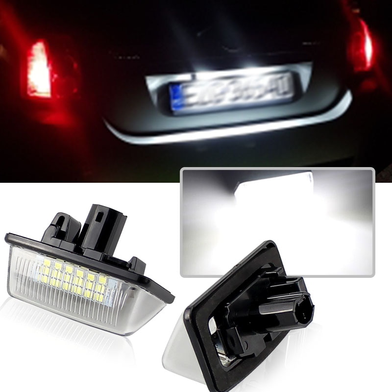 2Pieces LED Car Number License Plate Lights Accessories Lamps