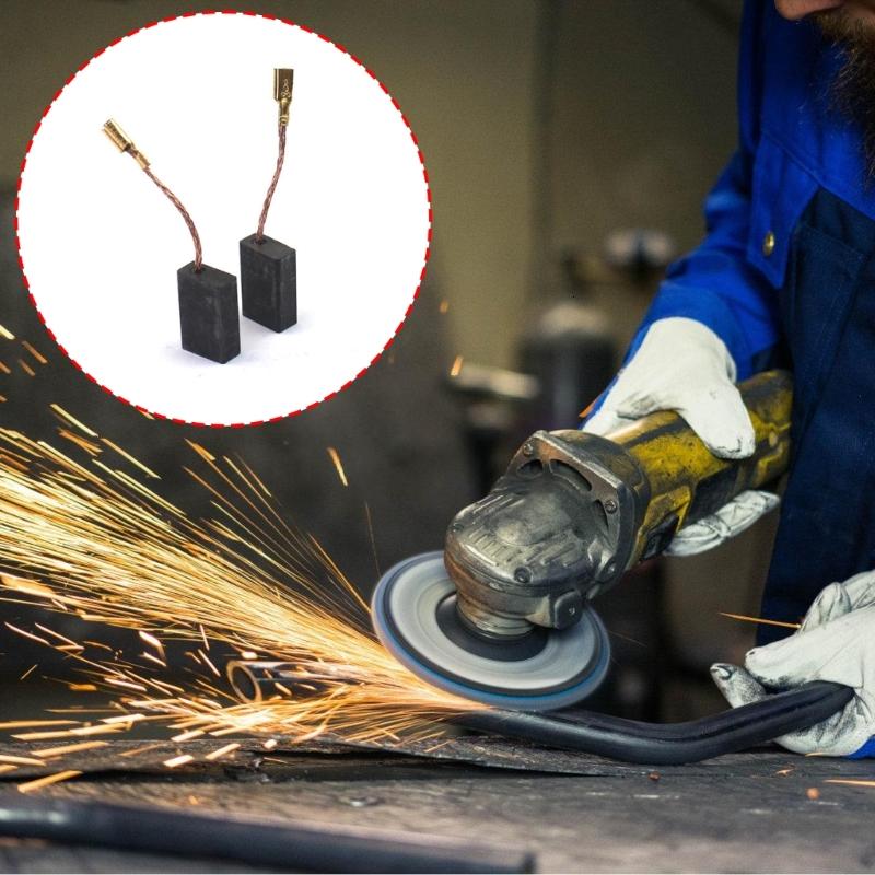 Gói của 2 graphites bàn chải carbon thích hợp cho góc cạnh máy xay và công cụ điện Độ DẫN cao Bộ phận thay thế