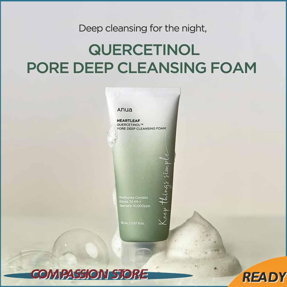 Heartleaf Quercetinol Pore Deep Cleansing Foam 150ml - Clear & Purify Skin Quercetin Deep Cleansing Facial Cleanser