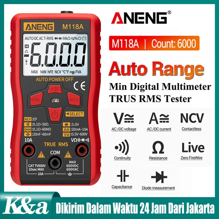 ANENG Multimeter Digital Avometer Multitester NCV Original