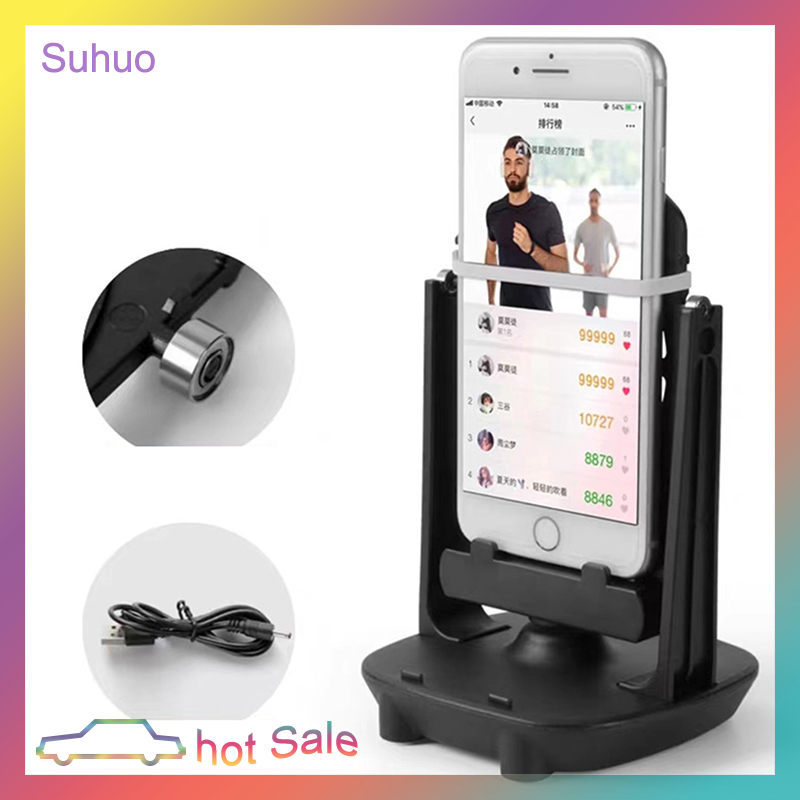 Suhuo Tự Động Đu Lắc Điện Thoại wiggler Thiết Bị Ghi Bước Tạo Tác Chuyển Động Bàn Chải Bộ đếm bước chân Chủ Điện Thoại Di Động giá đỡ điện thoại