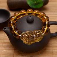 PaulWeekend Citrine Bracelet Money Drawing and Luck Changing Pixiu Bracelet