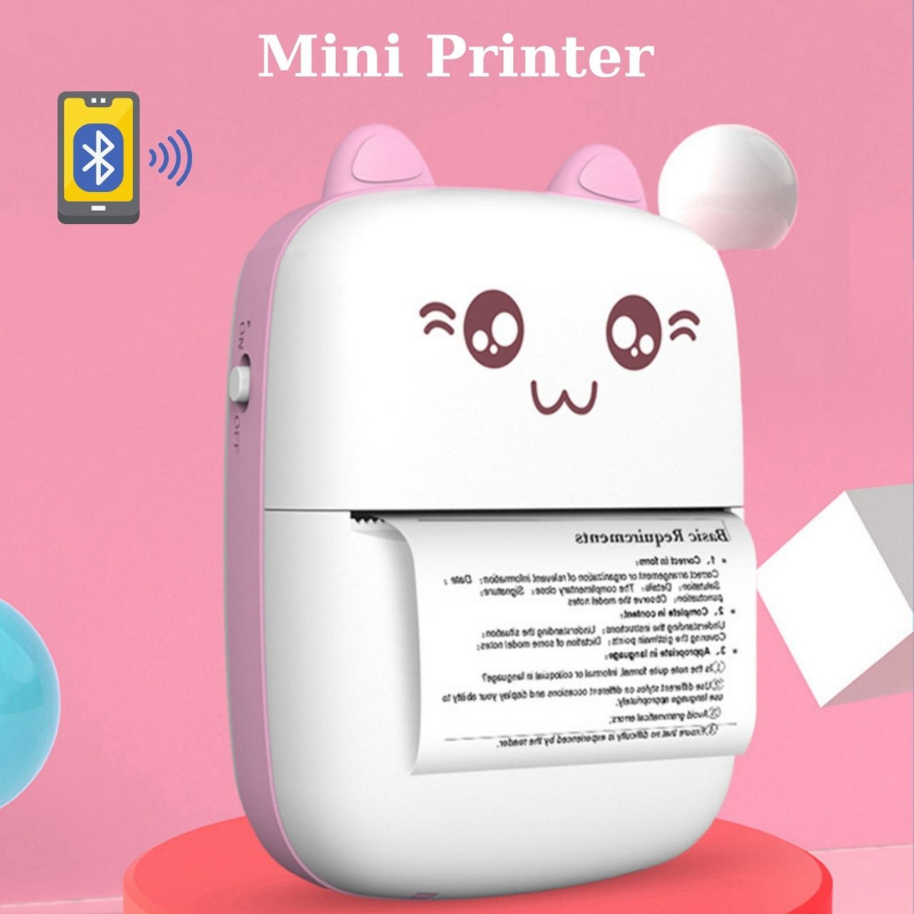 Mini Printer: Máy In Nhiệt Mini Bluetooth cầm tay, Máy in Hoá đơn, Tài liệu, Phao, Nhãn dán, Ảnh, Tem nhãn Không cần mực