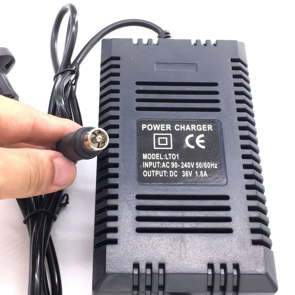 Tiêu chuẩn EU 36V Scooter sạc điện thông minh xe đạp sạc xe hơi ắc-quy axít chì sạc 1.8A 36V RCA sen đầu ra AC 90-240V