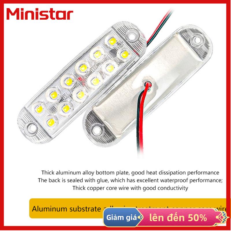 Ministar 12 Led Strobe Side Warning Lights Strobe Grille Flashing Lightbar Car Truck Signal Lamp Traffic Lights 12V-80V