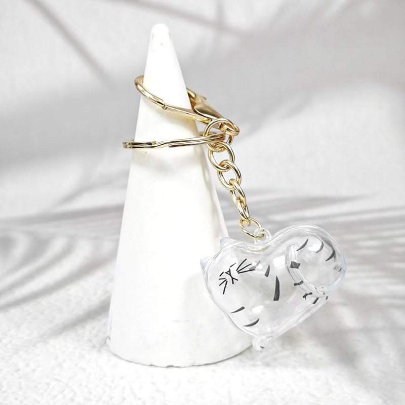 PICOK Dễ Thương Mèo Tóc Lưu Trữ Hộp Keychain Túi Mặt Dây Chuyền Quyến Rũ Pet Tóc Lưu Trữ Viên Nang Vòng Chìa Khóa Pet Quà Lưu Niệm Ba Lô Treo Trang Trí Nội Thất - 7