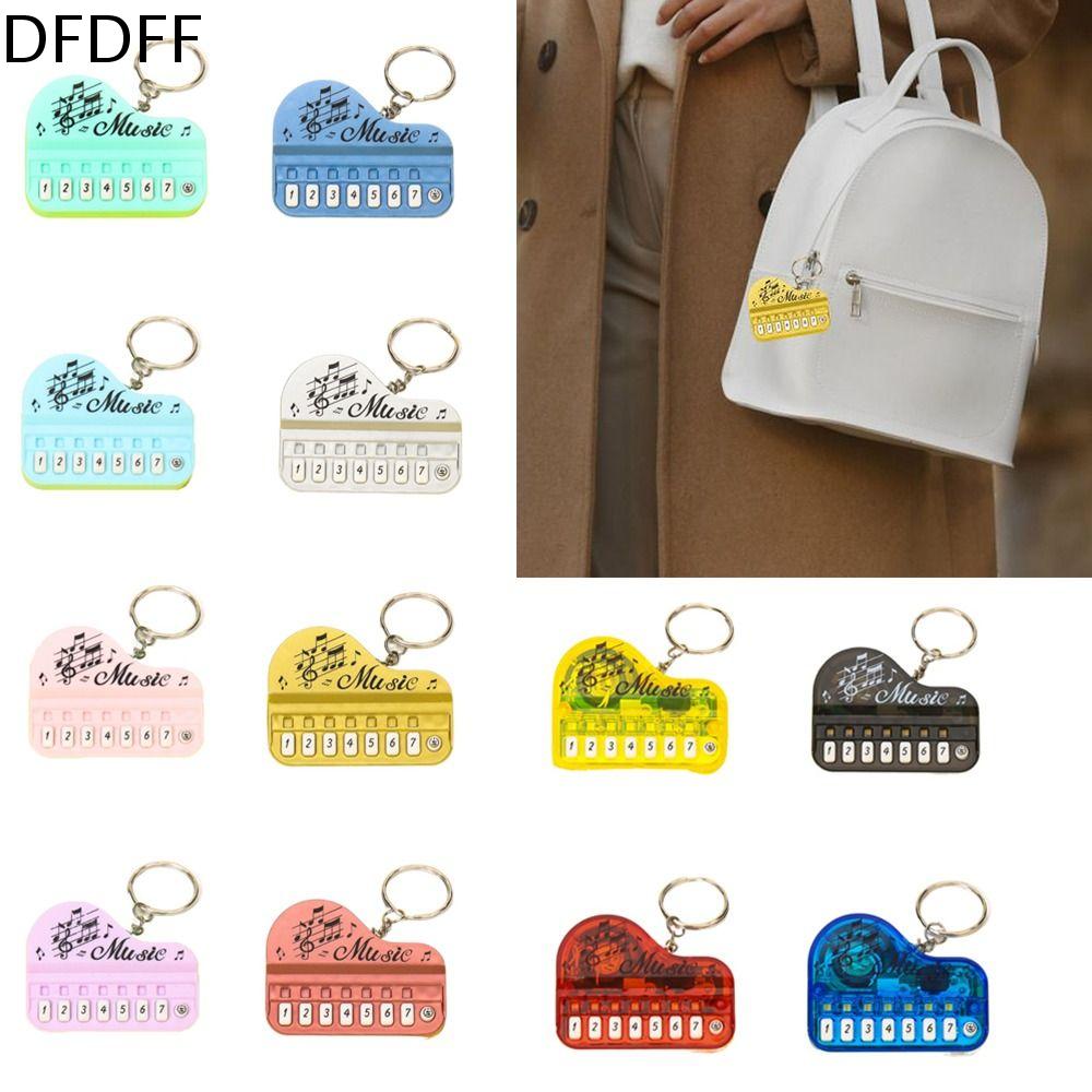DFDFF Piano ngón tay làm việc dây chuyền đàn organ điện tử Dạ Quang ABS Móc khóa tương tác Bàn phím Piano Túi treo Trẻ em