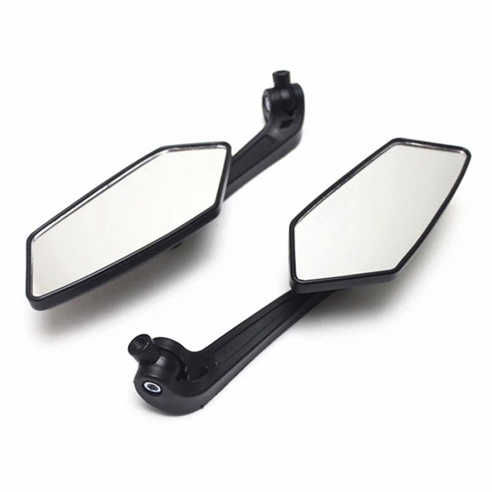 FDHJWSFD 2PCS Xe tay ga Xe máy Đen Sửa đổi 360 độ Xoay Ngược Phía Sau Gương Có thể điều chỉnh Thủy Tinh màu trắng Xe máy Chiếu Hậu Gương Tay Lái Side Chiếu Hậu Gương Xe đạp Side Mirrors Xe máy Gương