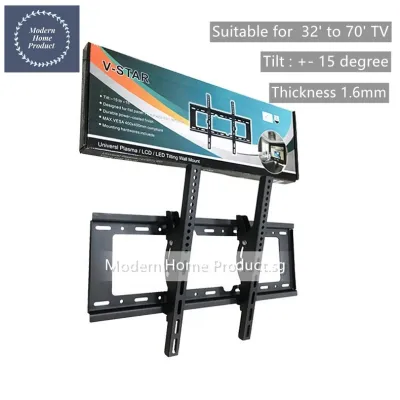 [SG Seller] 32" - 70" inch tilt Wall Mount TV Bracket (Tilt - 15 degree)