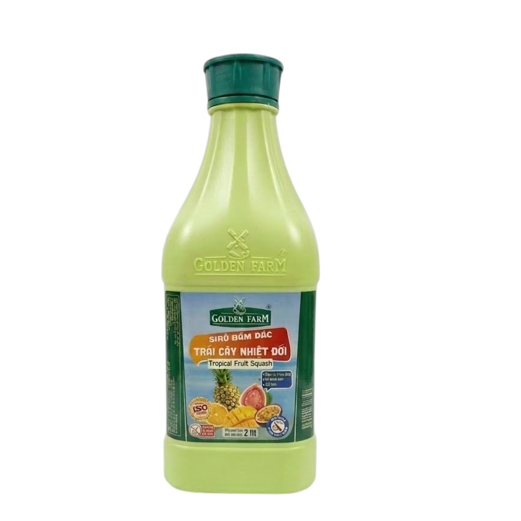 Siro Golden Farm Đậm Đặc can 2L - TRÁI CÂY