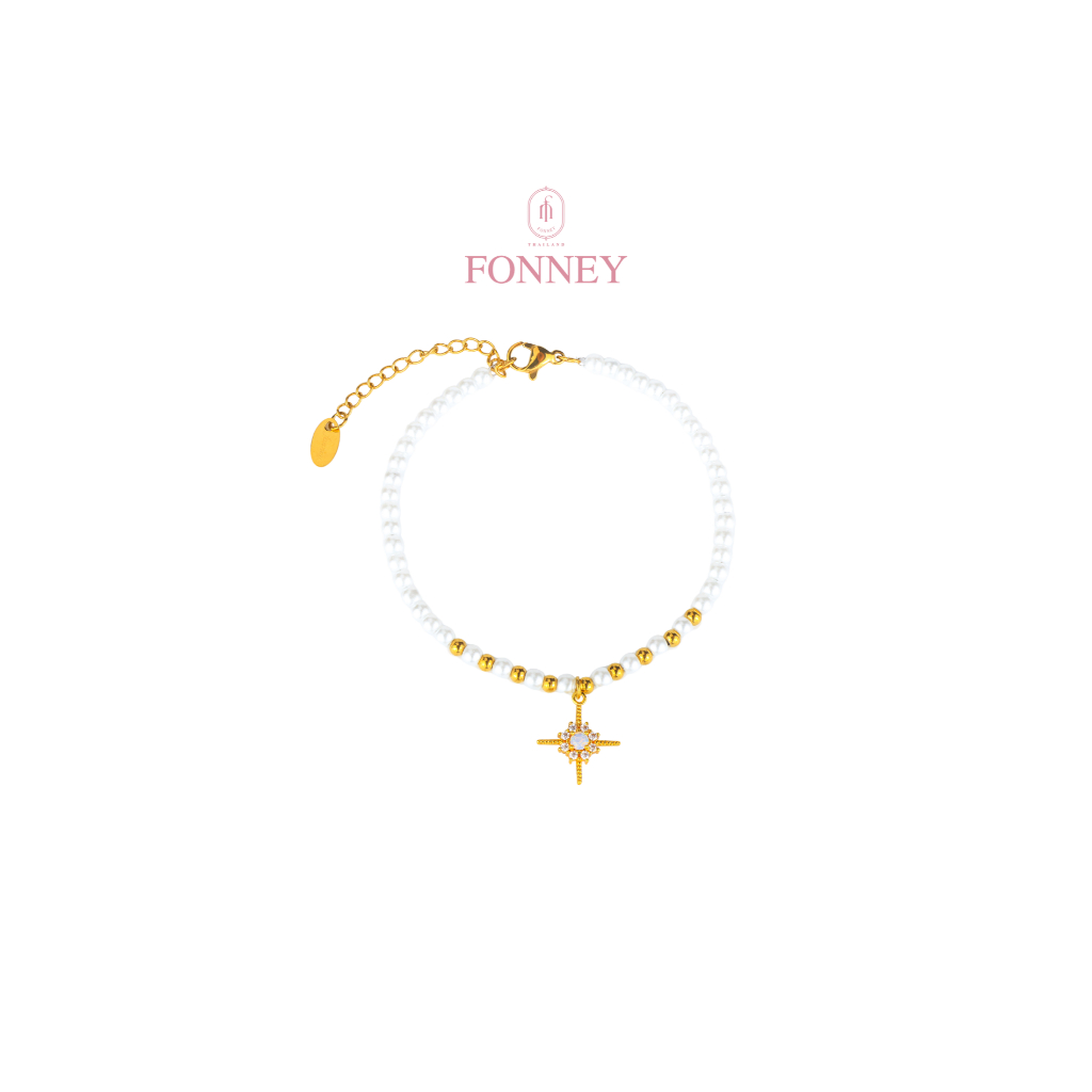 BR-01Fonney สร้อยข้อมือ สแตนเลสแท้ไม่ลอกไม่ดำ ราคา 495 บาท*ส่งฟรี