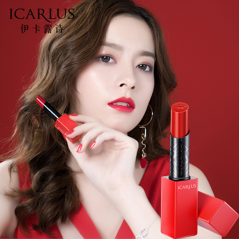 Icarus sức sống ít miệng màu đỏ giữ không lem giữ ẩm và giữ ẩm, không dễ phai, giá cả phải chăng cho