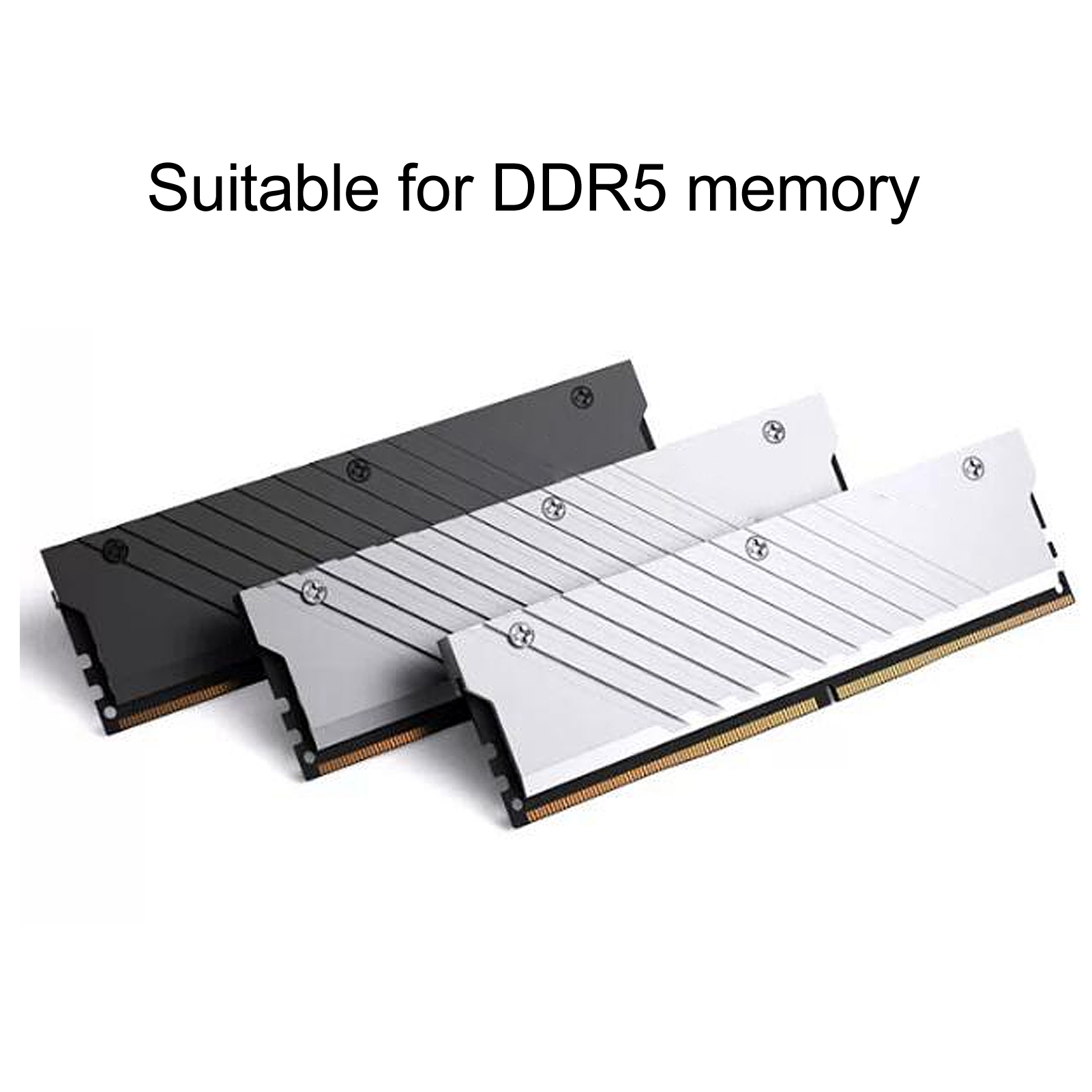 Garosa Bộ tản nhiệt hợp kim nhôm Wisoqu DDR5 Bộ làm mát RAM với nhãn dán tản nhiệt cho mô-đun bộ nhớ DDR5 Hệ thống làm mát nước máy tính (Trắng) Giá 186,000 Đồng*Miễn phí vận chuyển