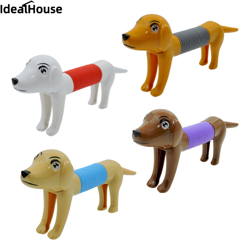 IDealHouse Store【Fast Delivery】Tubes Spring Dog Sensory Toys For Children Decompression Toy For Anxiety Stress Relief Gift For Birthday