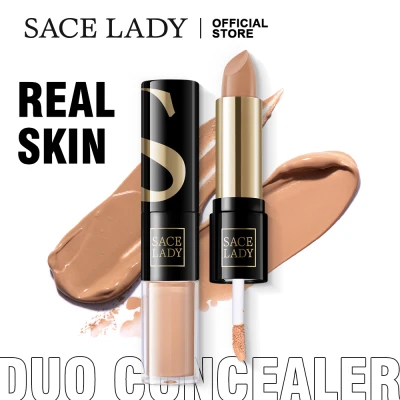 SACE LADY Full Coverage 2in1 Concealer Flawless Natural Concealer Stick & Liquid Concealer Long-lasting Eye Dark Circles Face Makeup