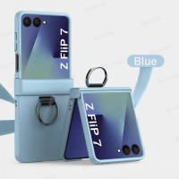 สำหรับ Samsung Galaxy Z Flip7 5G ห่วงผิวรู้สึกพับรวมทุกอย่างบานพับเคสโทรศัพท์ป้องกันสำหรับ Samsung Galaxy ZFlip7พลิก2025 7ฝาครอบกันกระแทก