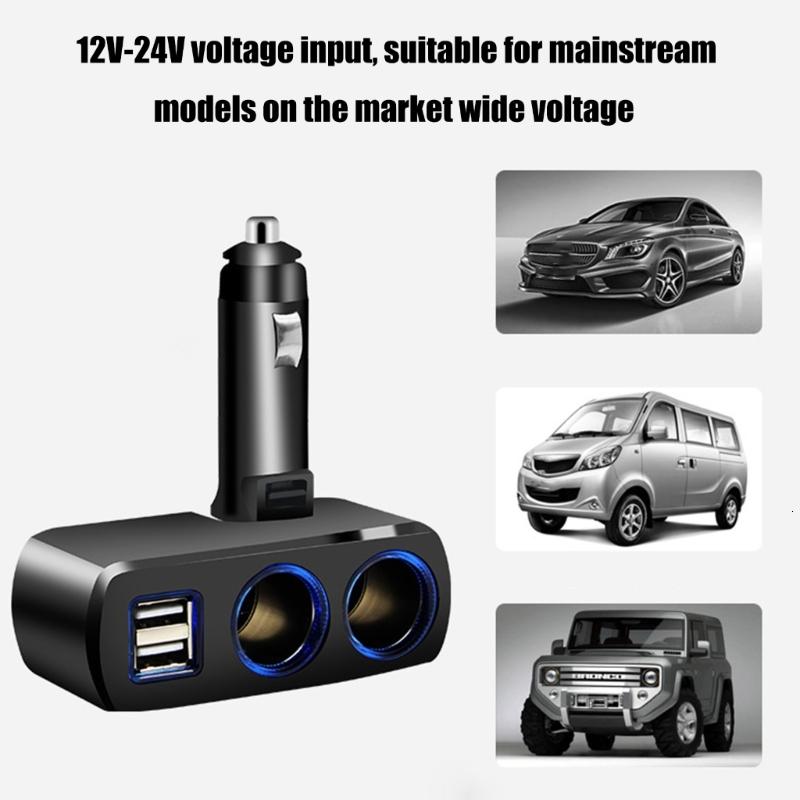 12V/24V xe bộ chia ổ cắm nhiều thiết bị sạc xe hơi phụ kiện 2 Giao diện USB hoàn toàn 3.1A đầu ra