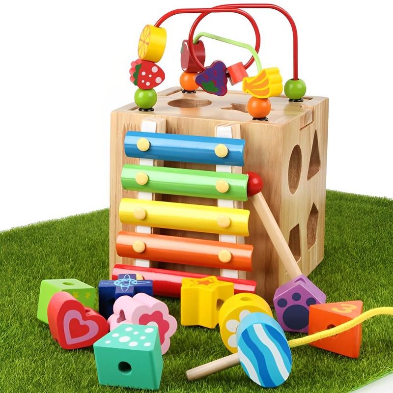 Giáo dục Khối lập phương Montessori hoạt động đồ chơi hình khối Montessori