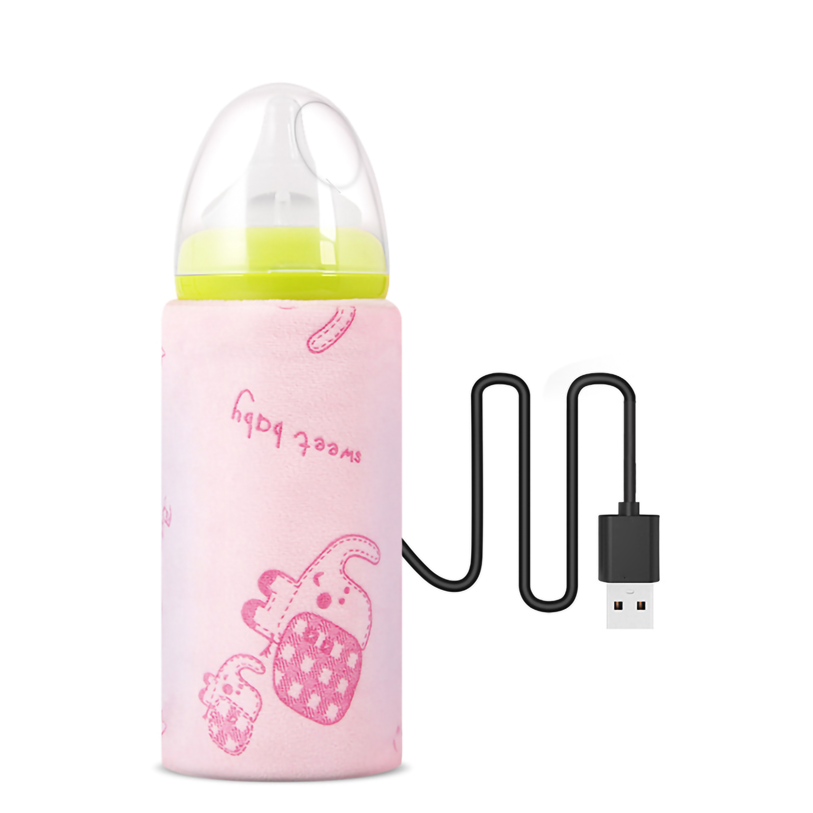 Baby Milk Bottle Warmer USB Charging 42 C Heat Preservation Soft Lint