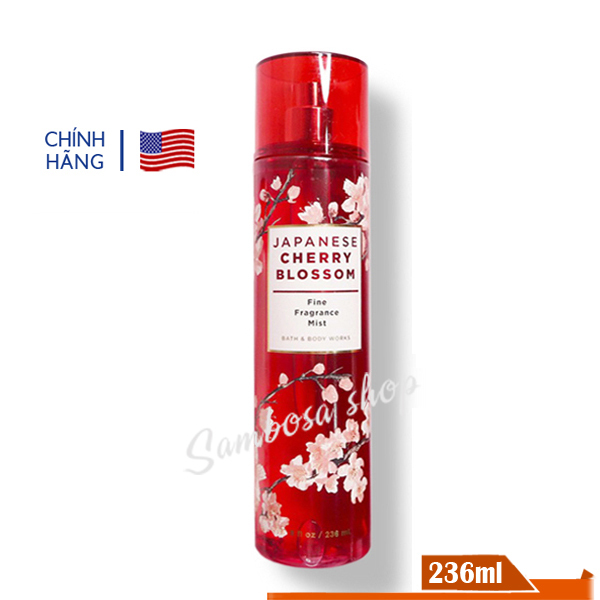 [Fullsize & Dùng thử] Xịt thơm toàn thân Japanese Cherry Blossom body mist - Bath And Body Works 236ml