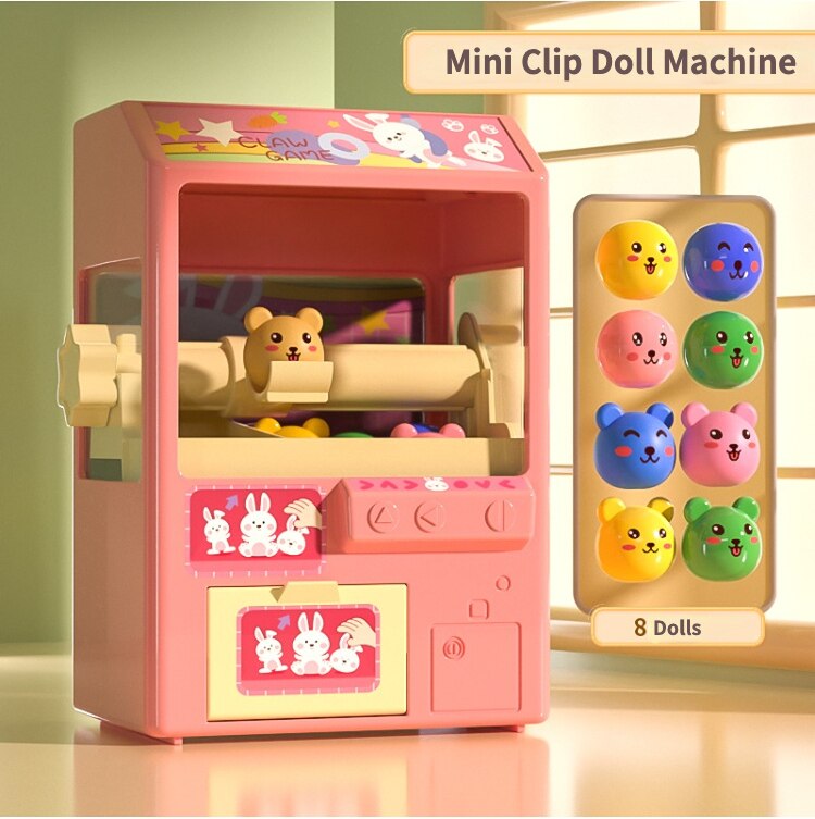 Mini Claw Machine Claw Doll Candy Machine Toy Claw Game Machine Gift for