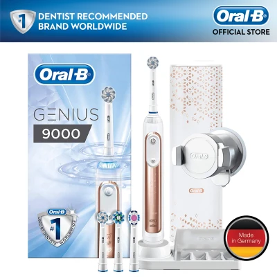 Oral-B Genius 9000 Electric Toothbrush Rechargeable Powered by Braun, Rose Gold