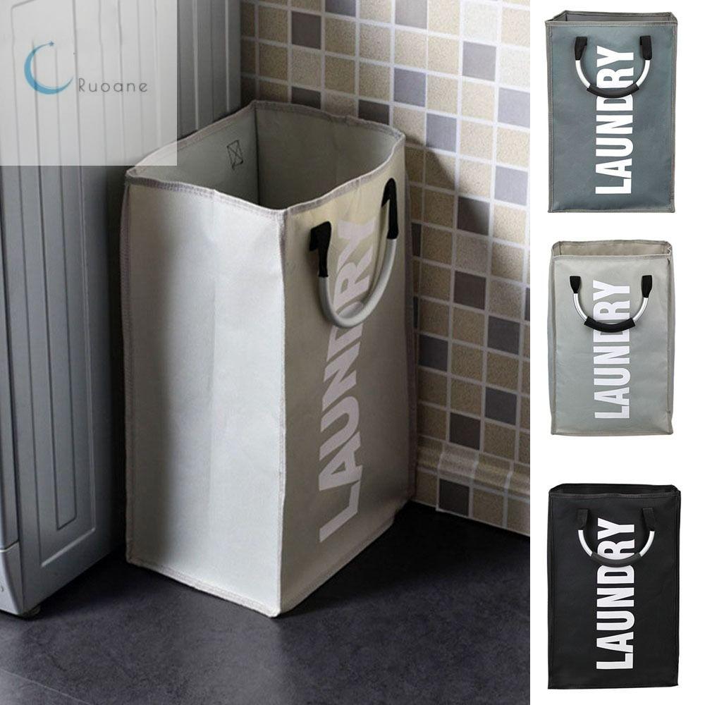 RUOANE กันน้ำกันน้ำได้ ตะกร้าซักผ้าซักผ้า ผ้าอ๊อกซ์ฟอร์ด จุได้มาก ตะกร้าเก็บของกระจุกกระจิก กระเป๋าใส่เสื้อผ้า พับเก็บได้ ตะกร้าใส่เสื้อผ้าสกปรก บ้านในบ้าน ราคา  193 บาท*ส่งฟรี