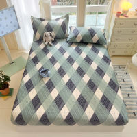 Pure Cotton Bedsheet 800TC Geometric Fittedsheet Single/Queen/King Bed Sheet with Garterized