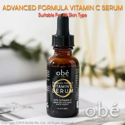 Obe Lab Vitamin C Serum for Face 20% with Hyaluronic Acid & Vitamin E, 30ml Bottle