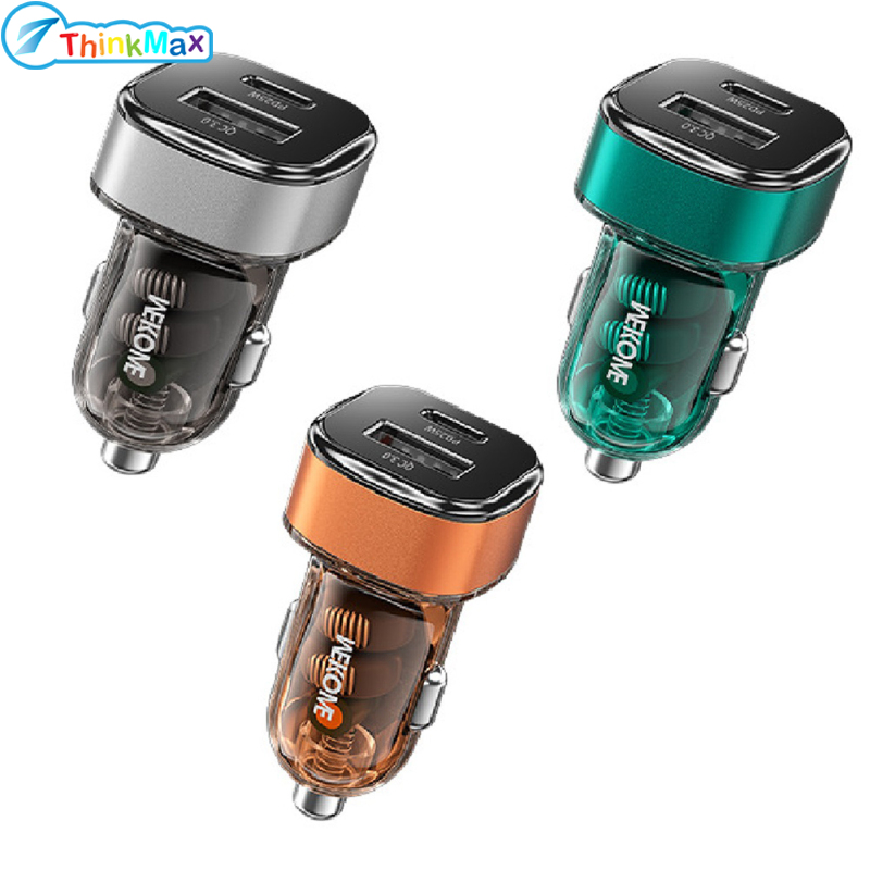 2023!!C45 USB Car Charger 43W USB A USB C Port Fast Charging Car Charger Adapter For Smart Phones Laptops Tablets