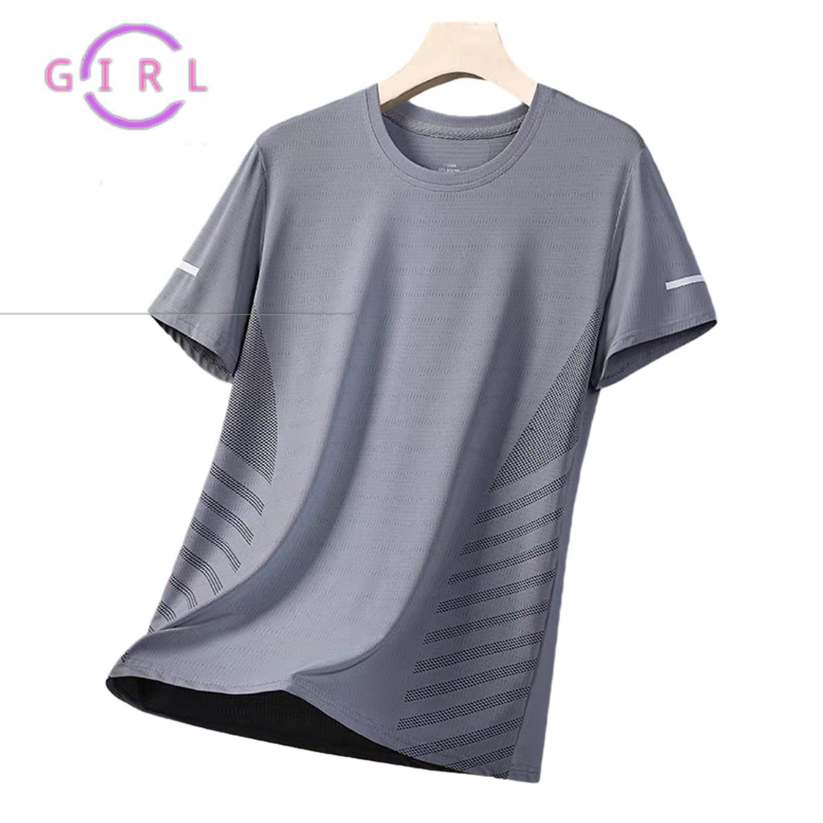 Girls® Breathable Men Sports Top Casual Outdoor Men T-shirt Men's Quick-dry Breathable Mesh T-shirt Loose Fit Athletic Tee for Jogging Gym Fitness Training Outdoor Workouts – Lightweight Summer Sports - 3