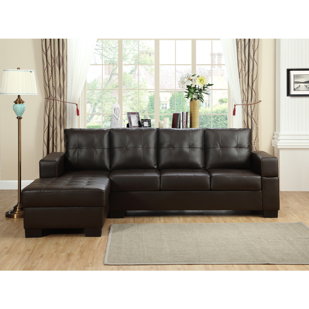 Happy-Shoping PULITO ชุดโซฟาหนัง PU L-SHAPE ด้านขวา Hans 254x148x86ซม. สีน้ำตาล ถูกเเละดีที่นี่ที่เดียว ราคา 15,588 บาท*ส่งฟรี