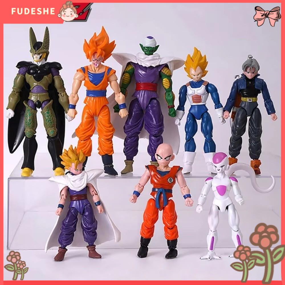 FUDESHE ซอน โกคู ซอน โกฮัง เบจิต้า ฟรีเซอร์ ฟิกเกอร์แอคชั่นอนิเมะดราก้อนบอล ของสะสม เซลล์พิคโคโล่ มาจิน บู โมเดลหุ่นอนิเมะ ของขวัญสำหรับเด็ก การเปลี่ยนรูปร่างแบบหลายข้อต่อ ของเล่นโมเดลประกอบ ราคา 91 บาท*ส่งฟรี