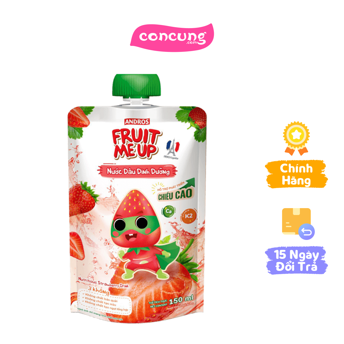 Fruit Me Up Nước Dâu Dinh Dưỡng 150ml/Fruit Me Up Nutrious Strawberry drink 150ml