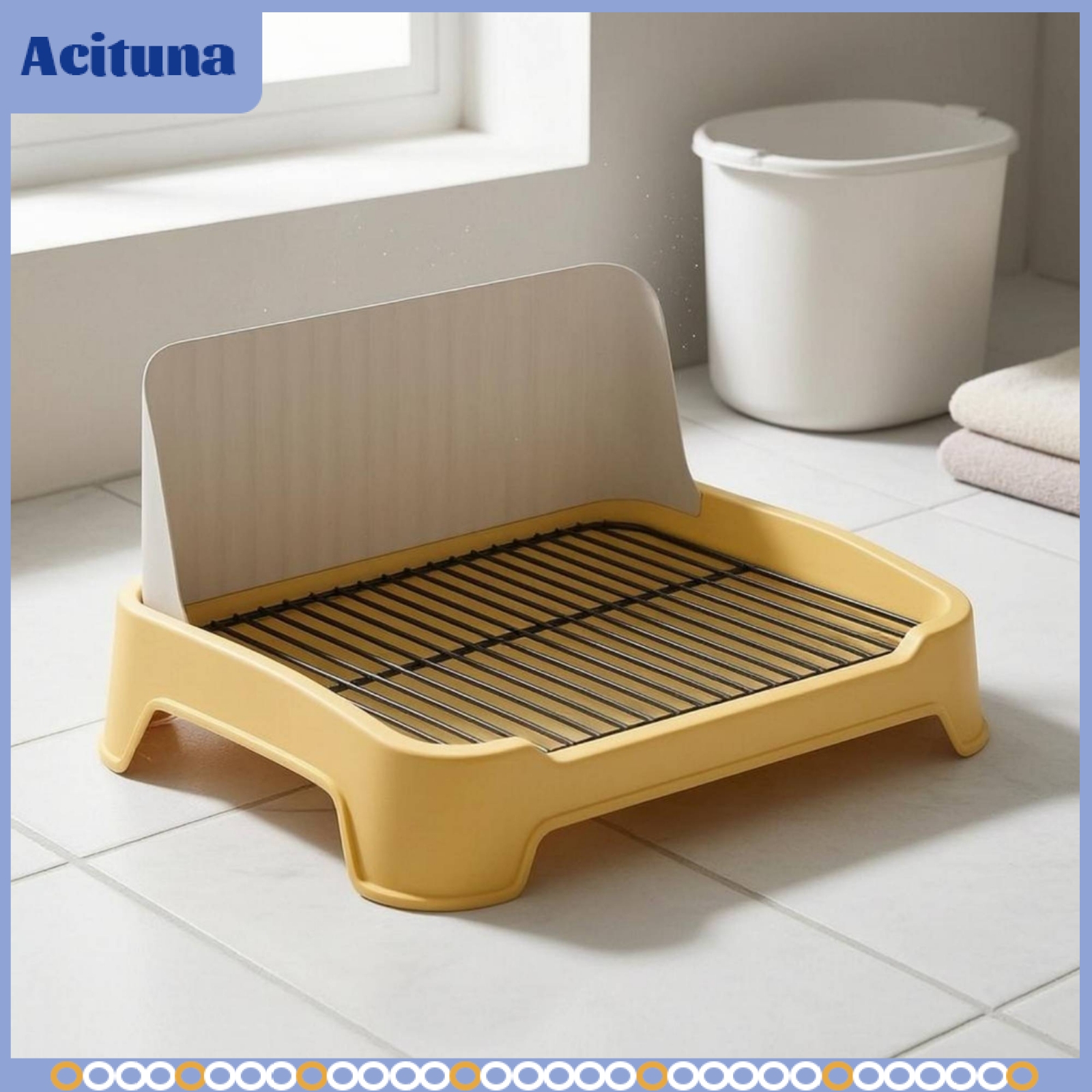 Acituna Plastic Base Dog Toilet Grid Tray Easy to Clean Indoor Dog Potty Tray Urine Drain Messclear ราคา 4,968 บาท*ส่งฟรี