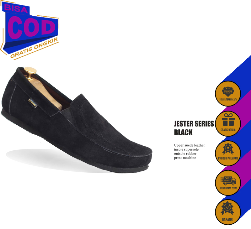 mens black suede slip on shoes