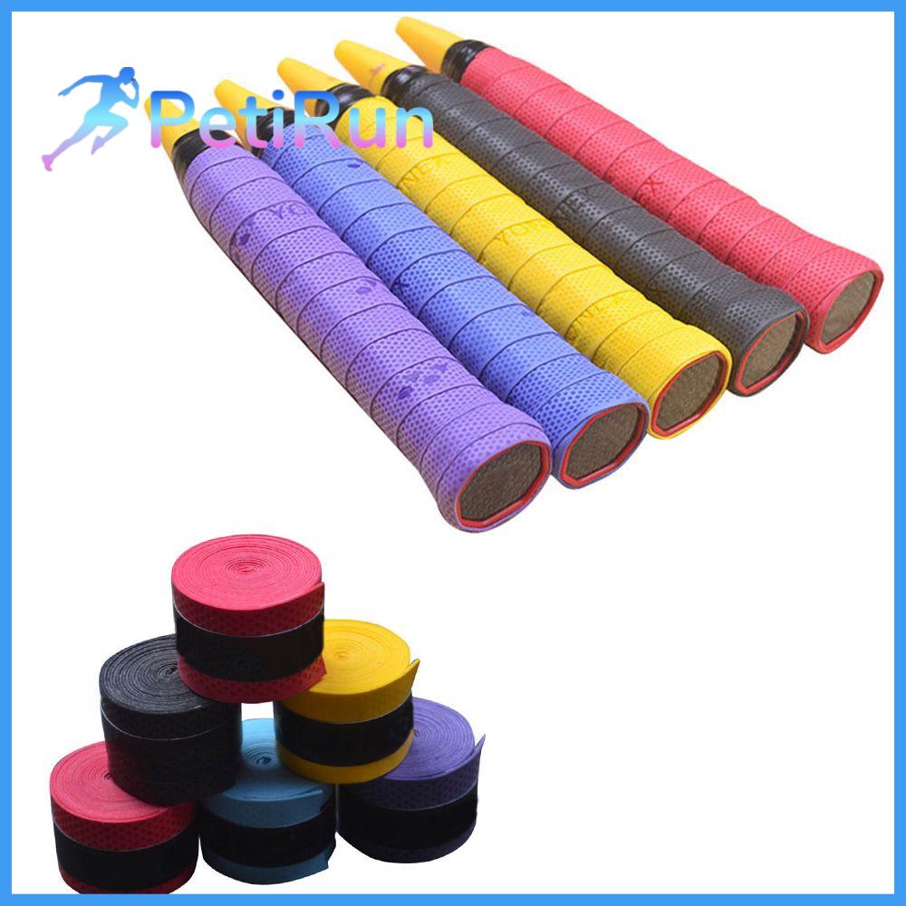 PETIRUN 5pcs Color Random phổ quát Đầy màu sắc Thương hiệu Phụ kiện thể thao Cán vợt cầu lông Chống trượt Mồ hôi được hấp thụ