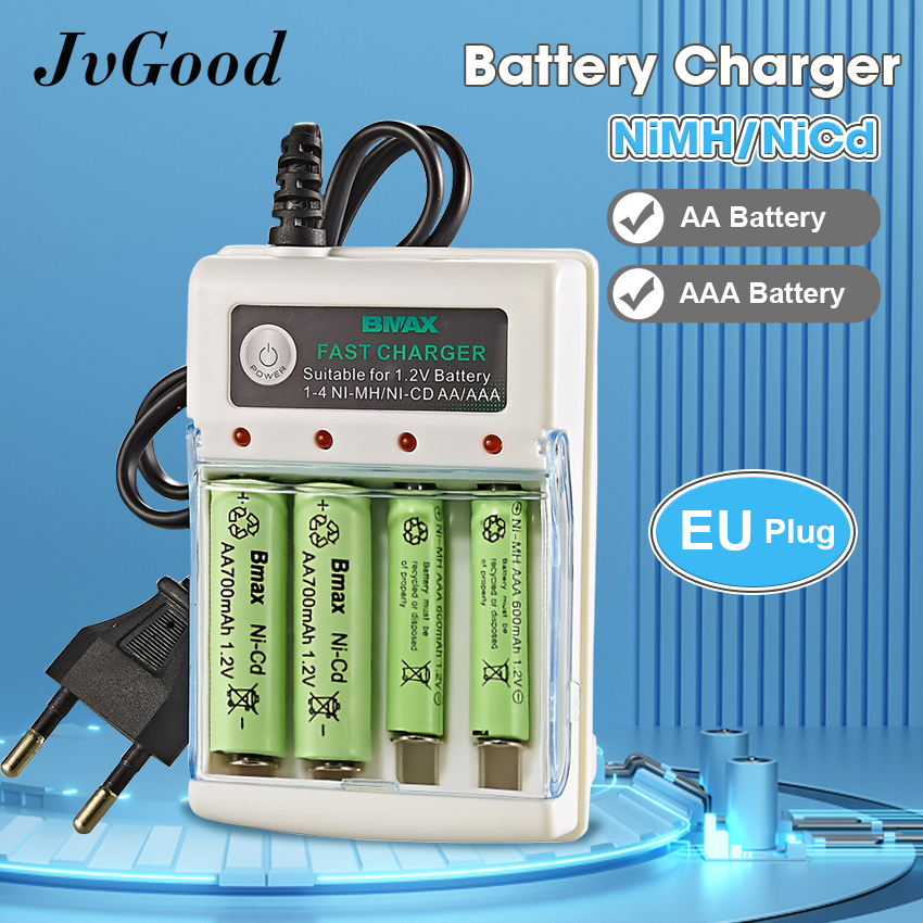 JvGood Battery 1.2V AA AAA Smart Battery Charger Rechargeable Battery