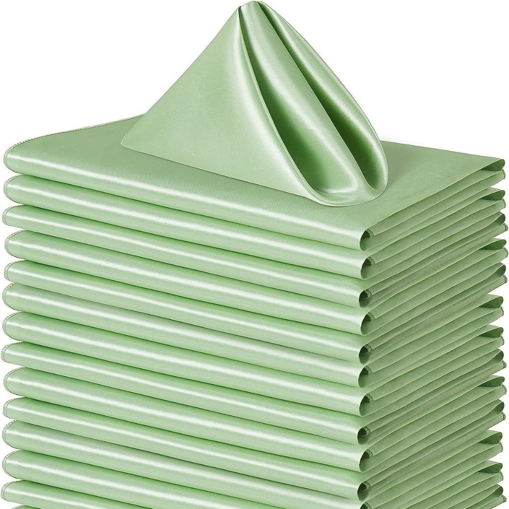 ECOCOKU 10pcs Có thể giặt được Khăn ăn satin Mềm mại 30x30cm. Khăn ăn bàn Trang trí đám cưới Có thể tái sử dụng Khăn ăn tối sự kiện - 7