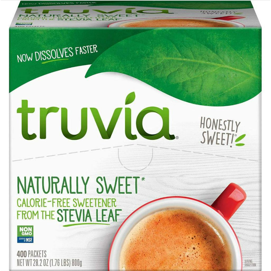 Hộp 400 gói đường cỏ ngọt (kiêng) Truvia Natural Stevia Sweetener Packets, non-GMO, gluten-free (2g) - Sản phẩm dùng thay thế đường mà không hề cung cấp năng lượng zero-calorie, chiết xuất từ lá cỏ ngọt, erythritol, và hương vị tự nhiên cho vị ngon thanh,