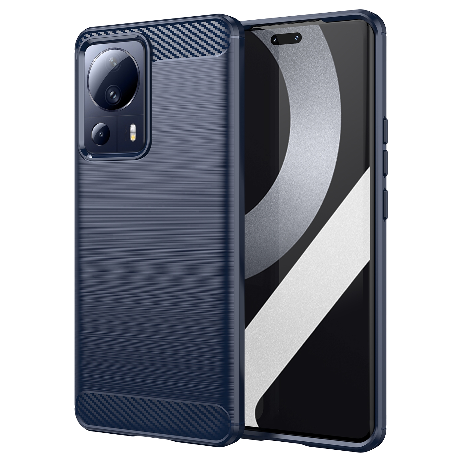 Cho Xiaomi 13 Lite vân xước sợi Carbon TPU vỏ điện thoại