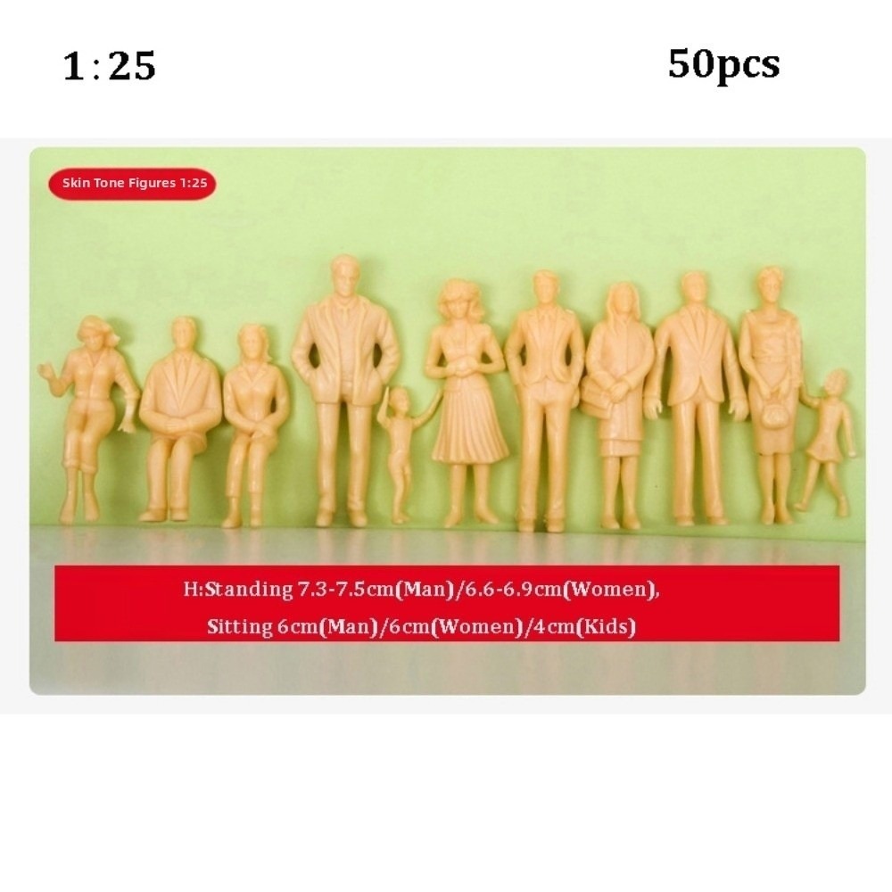 OKDEALS 100pcs Tỉ lệ 1:300/1:200/1:100/1:150/1:75/1:50/1:30/1:25 Mô hình xây dựng nhân vật Màu sắc hỗn hợp Đầy màu sắc Những người đứng  Phong cảnh tàu chở khách - 9