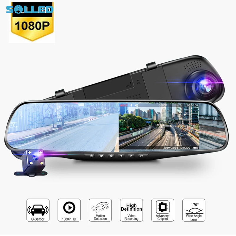 Dual Lens Car Dash Cam Front And Rear Camera, High-definition 1080P 4.2-inch TFT Screen, Motion Detection, 120° Wide Angle, Loop Recording, Driving Recorder